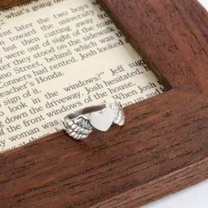 [신상오픈런]하트반지 키치 귀여운 천사 날개 실버링 (29987844)