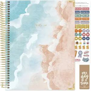 블룸 데일리 플래너 하드커버 2026 (1월부터 12월까지) - 8.5인치 x 11인치 스티커 및 탭이 있는 주간 월간