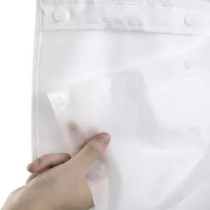 리버 드림 워터프루프 PEVA 스냅인 샤워 커튼 라이너 교체 후크 탈착식 없음 온/오프 프로스트 70x54