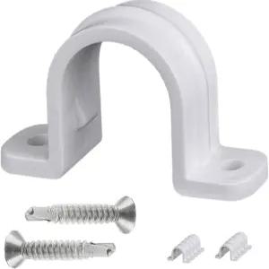 파이프 클램프 10개 세트 SCH 1/2인치20MM PVC 스트랩 클립 구멍 플라스틱 2개 전도성