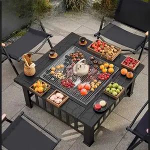 포차 캠프 접이식 업소용 고깃집 사각 숯불테이블 야외