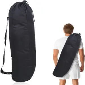 휴대용 스케이트보드 가방 방수 백팩 조절 가능한 싱글 숄더 표준 보드용 접이식 여행용 블랙