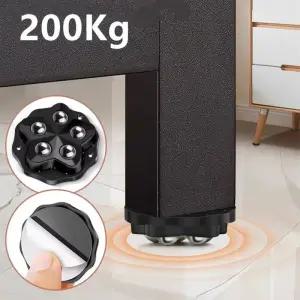 손수레바퀴 4개 셀프 접착식 캐스터 휠 초강력 하중 지지 5개 비드 360도 회전 ° 가전 수납함용 바퀴