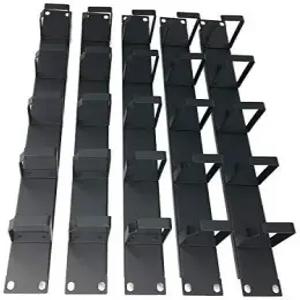 차오유방(5팩) 1U 5D 링 케이블 매니저 - 19인치 수평 랙 마운트 금속 서버 와이어 관리