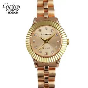 카리타스 18K 골드 원형 여성 선물 명품 예물 고급 손목 금 시계 / C13000RGF