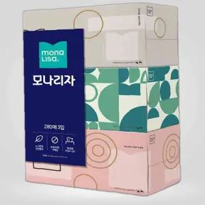 모나리자 각티슈 280매 롤화장지 뽑아쓰는키친타올 3입 3겹화장지