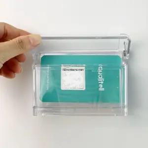 야외 명함꽂이 홍보 상자 뚜껑형 창문부착 아크릴케이스 투명 투명