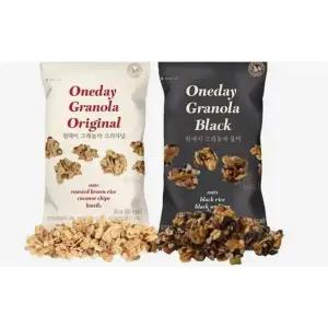 [셀러허브][CJ] [산과들에] 원데이 그래놀라 오리지널+블랙 각 30봉 (총 60봉) 1.2kg 시리 (S42318643)