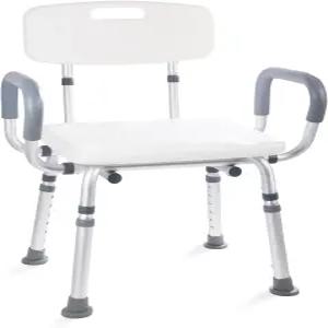 xlkkf FSA/HSA 500파운드의 무거운 샤워 시트 팔과 등이 있는 내부 샤워용 의자 미끄럼 방지 기능이 강화된