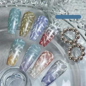 10/20pcs 네일 아트에 대 한 새로운 라운드 마그네틱 비즈 물 리플 고양이 눈 젤 자석 공 살롱 도구