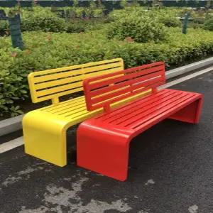 야외 벤치 의자 스테인리스 평벤치 철제 휴식 공원 카페