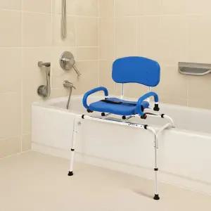 욕조용 하우스ables 이송 벤치 욕조 슬라이딩 샤워 의자 노인용 시트 회전식 좌석 보조 장애인용 핸디캡