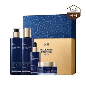 [쇼핑백]닥터지 블랙스네일 프레스티지 4종 풀 기초세트 (토너+에멀전+크림+앰플) 834653