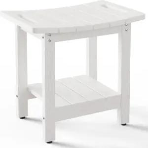 내부 샤워를 위한 오리돔 힙스 샤워 벤치 공간 효율적인 수납 선반이 있는 의자 스파 욕실을 방수