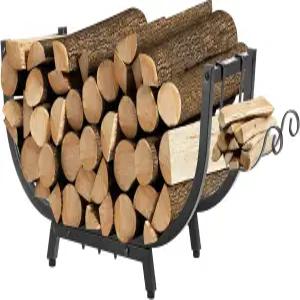 켄데인 30인치 장작 랙 실외 및 실내 컴팩트 통나무 보관 홀더 철근 프레임이 있는 안정적인 화재
