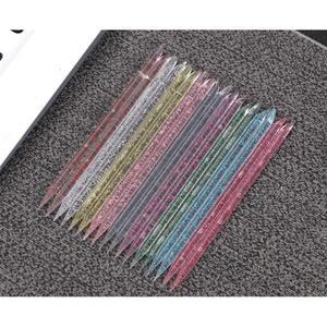 50/100개 재사용 가능한 양면 큐티클 도구 - 매니큐어 및 페디큐어용 크리스탈 네일 아트 푸셔