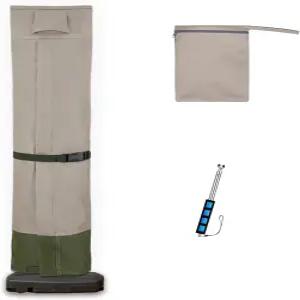 9-13피트 우산용 라흐미 파티오 캔틸레버 우산 커버 600D 방수 UV 및 페이드 방지 지퍼 막대가 있는