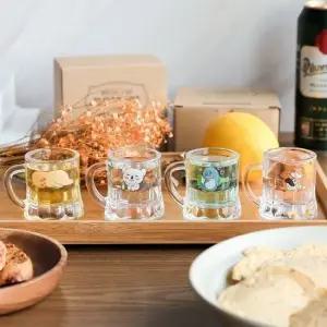 소주잔 맥주 캐릭터 술잔 4p 세트