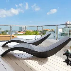 비치 라탄 썬베드 비치의자 의자 태닝 체어 카바나 펜션