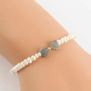 [신상오픈런]블랙하트 길이조절 반투명 진주팔찌 스털링실버 (29988234)