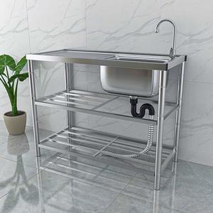 소형 간이 싱크대 사무실 식당 왼쪽 스테인레스 120x45x78 야외 개수대 세면대 조립식