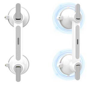 케웨이 12인치 샤워 그립 바, 노인 및 부상자를 위한 핸들 440파운드, 탈착식 노 드릴 방수 변기 안전 레일, 욕조 샤워를 우아한 2팩, 흰색