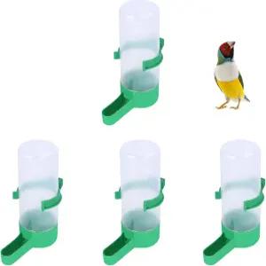 4팩 플라스틱 버드 워터 디스펜서 자동 케이지 케이지용 푸드 드링크 보울 새장 앵무새 버디 코카티엘