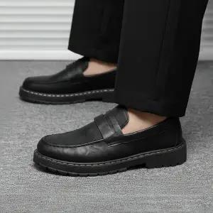 [모로엠] 베이직 남성용 가죽 플랫 로퍼 DMC-SE-QDD581