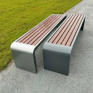 벤치 버스정류장 야외 테라스 벤치의자 카페 등받이 스테인리스 의자 야외용