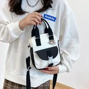 [라일리] Rly 중학생 패션 데일리 메신저백 작은 쇼퍼백 검정