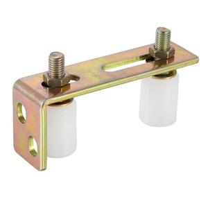 1세트 가이드 휠 파티오 도어 트랙 롤러 L-필러 브래킷이있는 슬라이딩 조정 가능한 이중 나일론