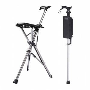 휴대용 지팡이 보조기 보조기는 장바구니 경량 접이식 LED 지지대 지팡이의자 팔뚝 다기능
