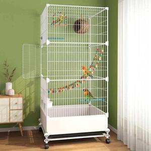 앵무새 대형 새장 새집 새로운 앵무새집 선반 닭장케 바퀴달린 스탠다드 키우기
