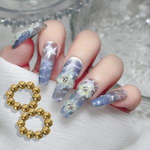 10pcs/20pcs 물 리플 고양이 눈 마그네틱 젤 비즈 다기능 네일 아트 꽃 조각 자석 DIY 디자인 도구