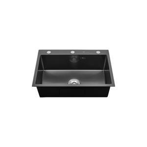 주방용두 나노코팅 사각 씽크볼 블랙 싱크볼 일체형 미니 언더 가정용 좁고 리모델링 나노