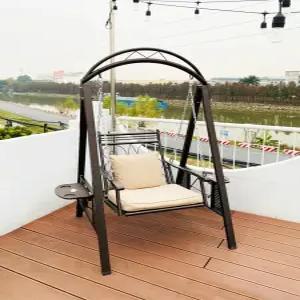 정원 그네 라탄 벤치 체어 철제 원목 방수 포토존 소품