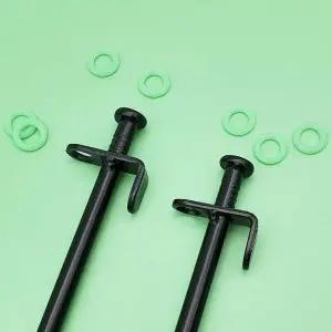 팩 야광 단조 30cm 블랙 고무링