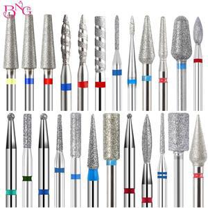 전기 드릴 다이아몬드 밀링 커터에 대 한 2 개/몫 매니큐어 네일 비트 페디큐어 큐티클 버 액세서리