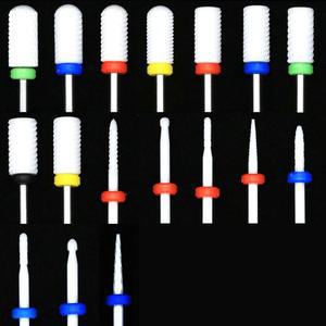 세라믹 텅스텐 네일 드릴 비트 매니큐어 용 밀링 커터 페디큐어 파일 버퍼 손톱 아트 장비 액세서리 도구