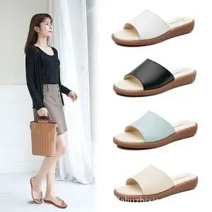 1918020 뮬샌들 쿠션슬리퍼 여성샌들 여자샌들 스트랩샌들 웨지샌들 여름슬리퍼 여성쪼리