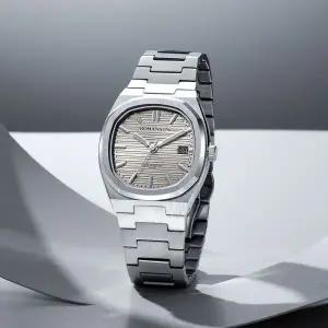 ROMANSON 오디에 옥타고논 데이트 그레이다이얼 메탈시계 RWTMMM3BF008WHGR0 RWTMMM3BF008WHGR0 3120054