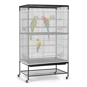 비솝 버드 케이지 시드 캐처, 90-118 u2018 u2019 유니버설 버드케이지 네트 나일론 31.8인치 H 조절 가능한 신축성 밴드 스커트 메쉬 커버(버드케이지 제외)- 화이트