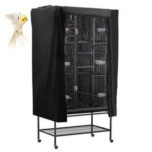 POPETPOP 유니버설 버드 케이지 커버, 액세서리용 굿나잇 앵무새 워셔블 & 통기성(블랙, 라지)