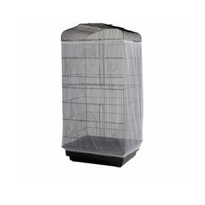 조절 가능한 버드케이지 씨앗 캐처 깃털 커버 네트 에어리 소프트 스커트 가드 나일론 메쉬 네팅 앵무새 마카우 잉꼬 원형 사각 케이지(118 x 32 인치, 흰색)