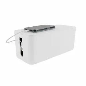 [라일리] Rly 전선 정리함 중형 화이트 선케이블 저장함 정리박