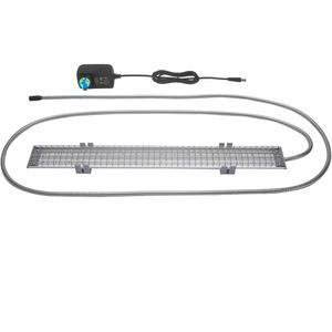 츄 가드가 있는 해피버드 조명 새장 - 풀 스펙트럼 LED 애완동물 자연 환경 시뮬레이션 후크빌 버드에 안전한 u2013 설치하기 쉬운 (18인치 길이)