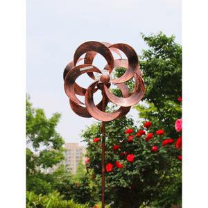 철제바람개비 정원 소품 꾸미기 고대 원예 테라스 마당꾸미기 조경용 베란다 구리색 철제