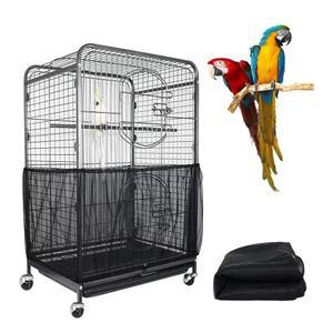 ASOCEA 초대형 새장 씨앗 포수 가드 유니버설 커버 앵무새 잉꼬 마카우 러브버드 아프리카 그레이용 나일론 메쉬 네트