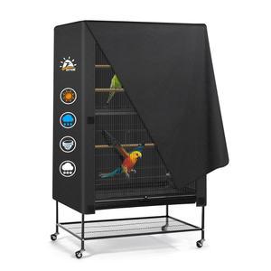 제툼 새장 커버 - 600D 야간 고강도 및 방수용 커버, 앵무새, 코카티엘 기타 핀치용 페이드 저항 애완용 액세서리 38 x 24 48 인치