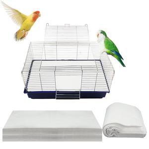 버예 200개 새장 용지 라이너 일회용 비직조 앵무새 새 패드, 프리컷 흡수성 새장, 카나리아 핀치 마카우 앵무새를 위한 애완동물 케이지 쿠션 액세서리, 22.8 x 11.1''